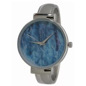 OLIVIA PRATT Women's Silver-tone Stainless Steel Bangle Watch 38mm